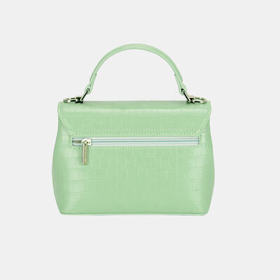 David Jones Texture PU Leather Handbag by Trendsi
