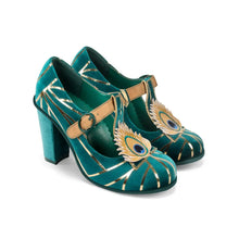 Chocolaticas® PEACOCK Mary Jane Pump High Heels by Retro Eclectic
