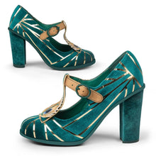 Chocolaticas® PEACOCK Mary Jane Pump High Heels by Retro Eclectic