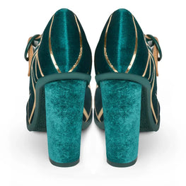 Chocolaticas® PEACOCK Mary Jane Pump High Heels by Retro Eclectic