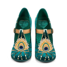 Chocolaticas® PEACOCK Mary Jane Pump High Heels by Retro Eclectic