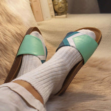 'CUCUMBER' - Grüne Sandalen in Mint, Weiß, Türkis, Petrol - vegan Sandel's by Fünve / Buddify