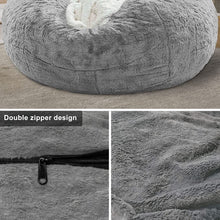 Bean Bag Chair Coverit Was Only A Cover, Not A Full Bean Bag Chair Cushion, Big Round Soft Fluffy PV Velvet Sofa Bed Cover, Living Room Furniture, Lazy Sofa Bed Cover,5ft Light Grey by fashioncafee.com