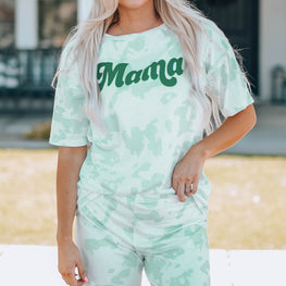 Women Printed Letter Graphic Lounge Set by Trendsi