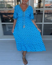 Casual V-neck dress by Trendsi