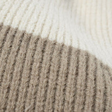 Color Block Knit Hat with Pom-pom by Trendsi