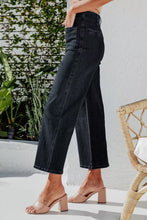 Button Fly Cropped Wide Leg Jeans by Trendsi