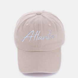 Zenana Washed ATLANTA Embroidered Baseball Cap by Trendsi