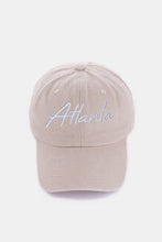 Zenana Washed ATLANTA Embroidered Baseball Cap by Trendsi