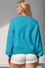 Double Take Full Size Nutcracker Sequin Bow Decor Cardigan by Trendsi