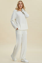 Double Take Full Size Cable-Knit Long Sleeve Top and Pants Set by Trendsi