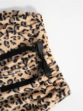Leopard Wide Leg Plush Pants by Trendsi