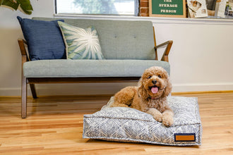 Lounger Pet Bed in Sapphire Spaniel by The Groovalution / Buddify