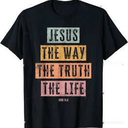 Christian T Shirt Women Men Kids The Way Truth by Dropship man