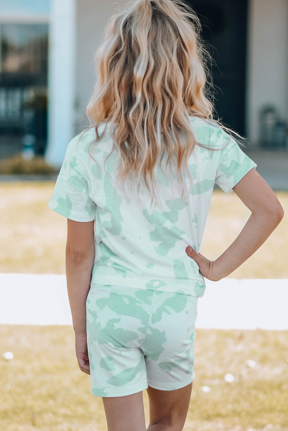 Girls Printed Letter Graphic Lounge Set For Young Girls by Trendsi
