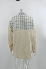 Casual Lapel Long Sleeve Pocket Plaid Splicing Corduroy Women's Jacket by fashioncafee.com