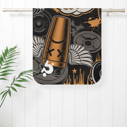 Gym Towel for Gym With Orange Pattern by Mr.Shit / Buddify