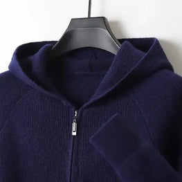 Wool Hooded Cashmere Casual Sweater by ZenDrop Shipping