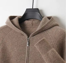 Wool Hooded Cashmere Casual Sweater by ZenDrop Shipping