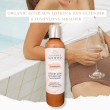 Organic After Sun Lotion & Tan Extender + Aluminizing Shimmer by Glimmer Goddess® Organic Skin Care