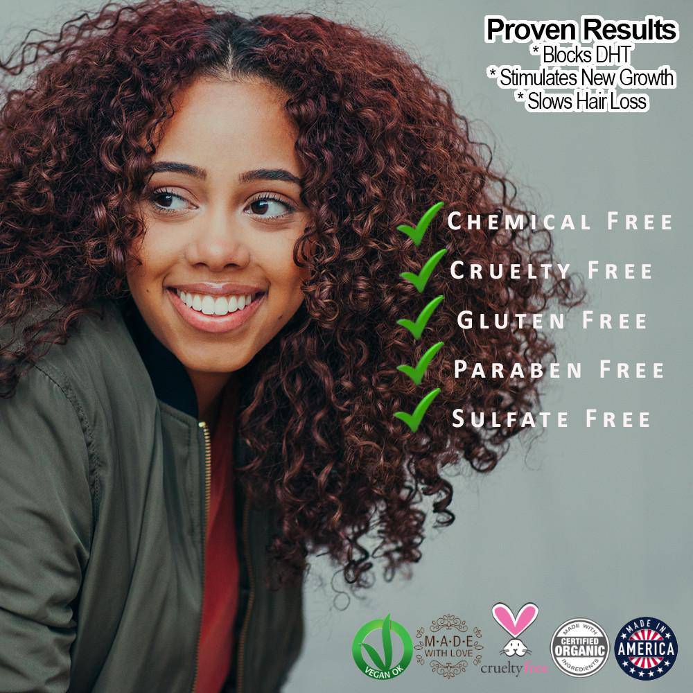 Organic Caffeine + Protein Hair Growth Serum by Glimmer Goddess® Organic Skin Care