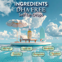 Organic DHA FREE Tanning Drops for Face & Body 1 oz. by Glimmer Goddess® Organic Skin Care