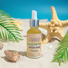 Organic DHA FREE Tanning Drops for Face & Body 1 oz. by Glimmer Goddess® Organic Skin Care