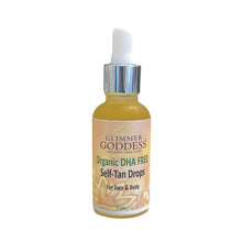 Organic DHA FREE Tanning Drops for Face & Body 1 oz. by Glimmer Goddess® Organic Skin Care