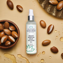 Organic Moroccan Argan Oil Hair Shine Spray by Glimmer Goddess® Organic Skin Care