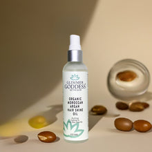 Organic Moroccan Argan Oil Hair Shine Spray by Glimmer Goddess® Organic Skin Care