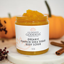 Organic Pumpkin Shea Sugar Body Scrub by Glimmer Goddess® Organic Skin Care