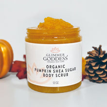 Organic Pumpkin Shea Sugar Body Scrub by Glimmer Goddess® Organic Skin Care