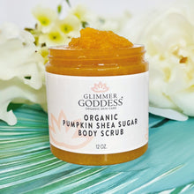 Organic Pumpkin Shea Sugar Body Scrub by Glimmer Goddess® Organic Skin Care
