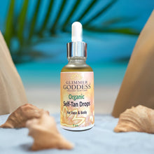 Organic Self Tan Drops for Face & Body 1 oz. by Glimmer Goddess® Organic Skin Care