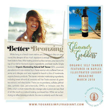 Organic Self Tanning Lotion by Glimmer Goddess® Organic Skin Care
