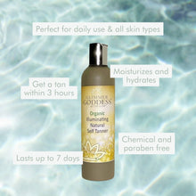 Organic Self Tanning Lotion by Glimmer Goddess® Organic Skin Care