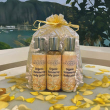 Organic Shimmer Body Lotion Travel Size Gift Set by Glimmer Goddess® Organic Skin Care / Buddify