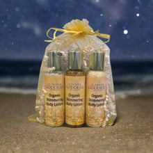 Organic Shimmer Body Lotion Travel Size Gift Set by Glimmer Goddess® Organic Skin Care / Buddify