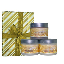 Organic Shimmering Whipped Body Butter Trio by Glimmer Goddess® Organic Skin Care