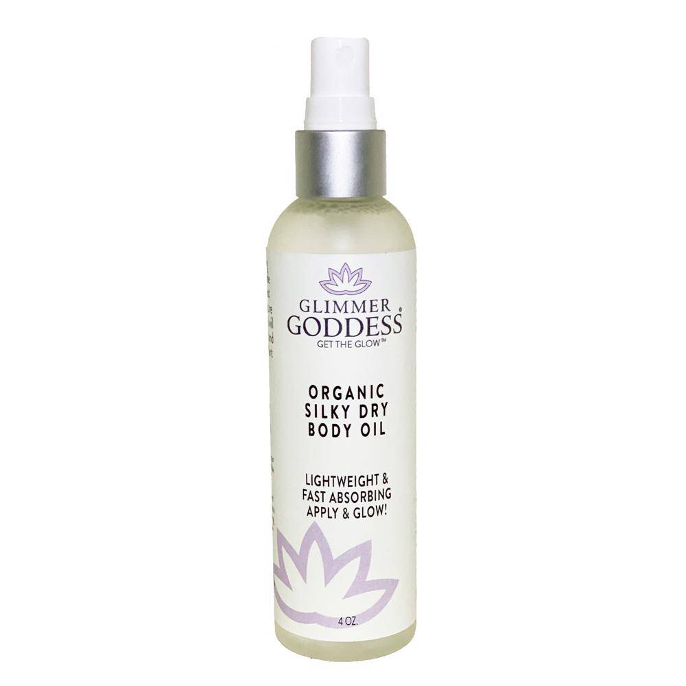Organic Silky Dry Body Oil - 4 oz. by Glimmer Goddess® Organic Skin Care