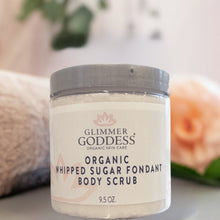 Organic Whipped Sugar Fondant Exfoliating Body Scrub - Crepey Skin Treatment by Glimmer Goddess® Organic Skin Care