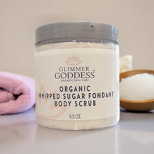 Organic Whipped Sugar Fondant Exfoliating Body Scrub - Crepey Skin Treatment by Glimmer Goddess® Organic Skin Care
