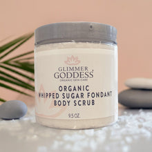 Organic Whipped Sugar Fondant Exfoliating Body Scrub - Crepey Skin Treatment by Glimmer Goddess® Organic Skin Care