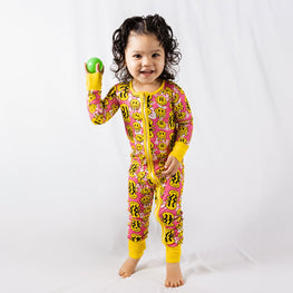 TRIPPY SMILES PINK BAMBOO ZIPPY by NIXX BABY / Buddify