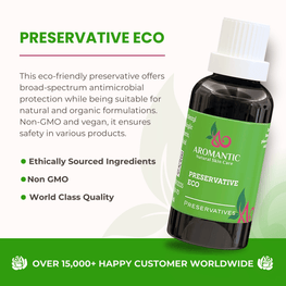 Preservative Eco antimicrobia skincare, haircare, and suncare formulations by Aromantic UK / Buddify