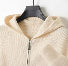 Wool Hooded Cashmere Casual Sweater by ZenDrop Shipping
