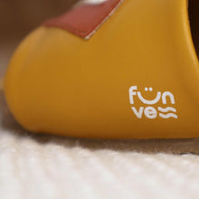 'SKY' - Blaue Sandalen in Azur, Weiß, Terracotta, Senf - vegan by Fünve / Buddify