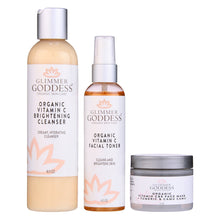 Vitamin C Brighter Skin Organic Skin Care 3 Step Cleansing Kit by Glimmer Goddess® Organic Skin Care / Buddify