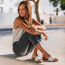 'YANG' - Weiße Sandalen, monochrom / einfarbig - vegan by Fünve / Buddify