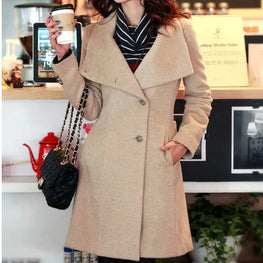 Winter Cashmere Long Women's Coat by ZenDrop Shipping
